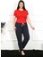 Modaserdem Kadın Pamuklu Büyük Beden Alt Pijama 27472 2