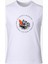 Motorsiklet Baskı Beyaz Erkek Kolsuz T-Shirt 2