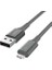 Smart LED Şarj Kablosu USB - Lightning 4 Ft/1.2 Metre (Bir Bakışta Şarj Durumunuzu Görün) Mfi Sertifikalı - Gri 3