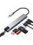 CF55 Macbook Android Uyumlu Type-C To 2 USB 3.0 4K HDMI Ethernet RJ45 Pd Çevirici Hub Adaptör, Standart 2