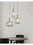 Mylights Rustik Üçlü Şeffaf Camlı Avize Kasa 40 cm Eskitme 1