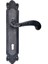 Antika Tarz Dekoratif Pirinç Sultan Yale Kapı Kolu - 270X54MM, Oksit 1