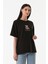Ayıcık ve Yazı Baskılı Oversize Tişört 3