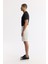 Erkek Kırık Beyaz Beli Lastikli Bi-Stretch Teknik Kumaş Relaxed Fit Şort A51Y3712 2