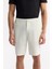 Erkek Kırık Beyaz Beli Lastikli Bi-Stretch Teknik Kumaş Relaxed Fit Şort A51Y3712 4