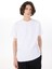 Bisiklet Yaka Baskılı Beyaz Erkek T-Shirt M5SM-TST1300 1