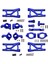 1/16 Smax 1621 1625 Ön ve Arka Direksiyon Kapları, Salıncak Kolları, Direksiyon Grupları, C Koltukları ve Diğer Yükseltme Parçaları, Kırmızı (Yurt Dışından) 2