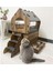 Luxury Pet Dekoratif Teraslı Kedi Evi ve Mama Kabı Seti 1 Adet 3