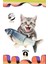 Peluş Kedi Oyuncağı Balık Kedi Nanesi Otlu Çıngıraklı Mavi 1 Adet 1 Adet 1