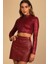 Kadın Kırmızı Zara Payet Içi Astarlı Crop Top 1