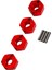 4 Adet Mjx 1/14 1/16 14210 14303 16207 16208 Uzaktan Kumandalı Araba Aksesuarları 12MM Altıgen Konnektör Kırmızı (Yurt Dışından) 3