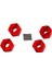 4 Adet Mjx 1/14 1/16 14210 14303 16207 16208 Uzaktan Kumandalı Araba Aksesuarları 12MM Altıgen Konnektör Kırmızı (Yurt Dışından) 5
