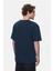Rochester Lacivert Bisiklet Yaka Baskılı Standard Fit Erkek Tshirt 5