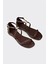 Kahve Deri Kadın Sandalet 2