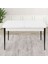 Zen Serisi 80 x 132 Mdf Açılabilir Beyaz Üst Tabla Siyak Ayak Mutfak Masası 1