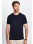 Unisex 5'li Paket Lacivert-Taş-Haki-Bordo-A.mavi Slim Fit Dar Kesim %100 Pamuk Bisiklet Yaka Tişört 2