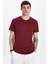 Unisex 5'li Paket Lacivert-Taş-Haki-Bordo-A.mavi Slim Fit Dar Kesim %100 Pamuk Bisiklet Yaka Tişört 5