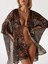 Kadın Leopar Desenli Kimono Üst 2