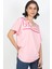 Baskılı Tshirt Pembe 1