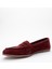 F02 Bordo Süet Deri Kadın Loafer Ayakkabı 4