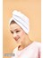 %100 Pamuk Beyaz Havlu Bone Saç Kurutma Bonesi Kafa Havlusu Duş Banyo Bonesi Islak Saç Kurulama Bone 3