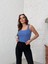 Lacivert Sıfır Kol Crop 1