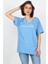 Baskılı Tshirt Mavi 1