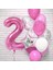 Rakam Balon Fuşya Pembe Yaş Balon Seti 1