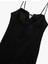 Fırfırlı Yırtmaç Detaylı Volümlü Slim Fit Keten Viskon Karışımlı Askılı Midi Elbise 3