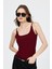 Bordo Ince Askılı Çıtçıtlı Bodysuit 13255 3