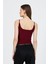Bordo Ince Askılı Çıtçıtlı Bodysuit 13255 5