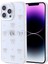 Apple iPhone 14 Pro Max Kılıf Kabartmalı Desenli Simli Şeffaf A+ Kalite Kapak 1