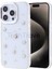 Apple iPhone 15 Pro Kılıf Kabartmalı Desenli Simli Şeffaf A+ Kalite Kapak 1