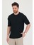 Erkek Bisiklet Yaka Fitilli Kısa Kollu Ince Triko T-Shirt 1