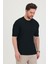 Erkek Bisiklet Yaka Fitilli Kısa Kollu Ince Triko T-Shirt 4