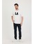 Bisiklet Yaka La Baskılı Oversize Salaş Unisex T-Shirt 3