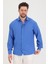Erkek Slim Fit Dar Kalıp Uzun Kol Pamuklu Keten Efekt Gömlek 5