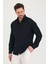 Erkek Slim Fit Dar Kalıp Uzun Kol Pamuklu Keten Efekt Gömlek 5