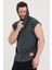 Kapüşonlu Sıfır Kol Oversize Salaş Unisex T-Shirt 2