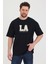Bisiklet Yaka La Baskılı Oversize Salaş Unisex T-Shirt 1
