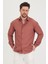Erkek Kendinden Çizgi Detaylı Slim Fit Dar Kalıp Uzun Kol Gömlek 1