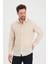 Erkek Slim Fit Dar Kalıp Uzun Kol Pamuklu Keten Efekt Gömlek 1