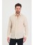 Erkek Slim Fit Dar Kalıp Uzun Kol Pamuklu Keten Efekt Gömlek 2