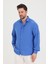 Erkek Slim Fit Dar Kalıp Uzun Kol Pamuklu Keten Efekt Gömlek 1