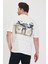Bisiklet Yaka Oversize Ön ve Arka Dolar Baskılı Salaş Unisex T-Shirt 2