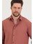 Erkek Kendinden Çizgi Detaylı Slim Fit Dar Kalıp Uzun Kol Gömlek 2