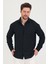 Erkek Slim Fit Dar Kalıp Uzun Kol Pamuklu Keten Efekt Gömlek 1