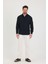 Erkek Slim Fit Dar Kalıp Uzun Kol Pamuklu Keten Efekt Gömlek 2