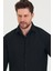 Erkek Slim Fit Dar Kalıp Uzun Kol Pamuklu Keten Efekt Gömlek 3