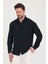 Erkek Slim Fit Dar Kalıp Uzun Kol Pamuklu Keten Efekt Gömlek 4